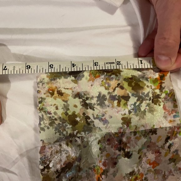 NWT Co Collections Button Front Shirtdress w/ Belt in Abstract Floral Jacquard, - Picture 5 of 7